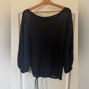 Express Design Studio mesh sweater top.